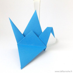 Marque-places grue bleu