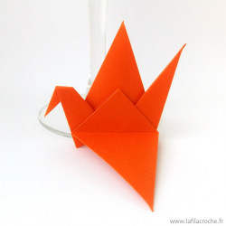 Marque-places grue rouge orangé