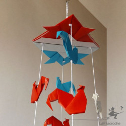 Mobile coq français origami