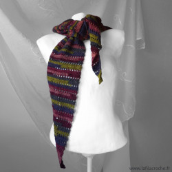 écharpe mailles fait main forme trapèze