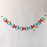 Guirlande cocardes bleu blanc rouge