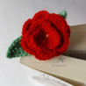 marque-page fleur rouge