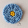 Fleur ronde bleu au crochet