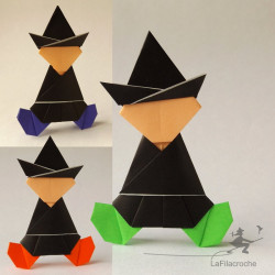 sorcière origami