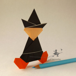 sorcière en papier