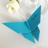 marque-place papillon origami bleu