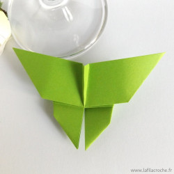 papillon vert porte nom origami mariage
