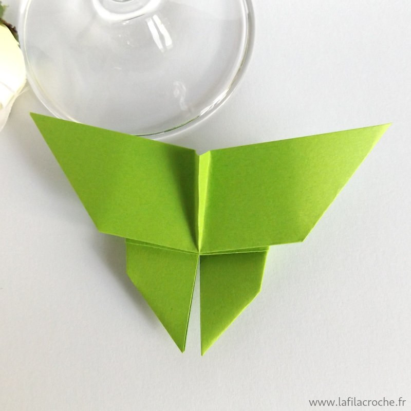 papillon vert porte nom origami mariage