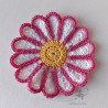 Dessous de tasse Pâquerette au crochet