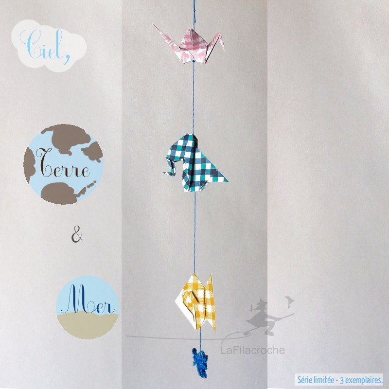 Guirlande en origami Océbo