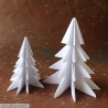 Sapin de Noël blanc en origami