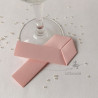 Marque-place ruban rose