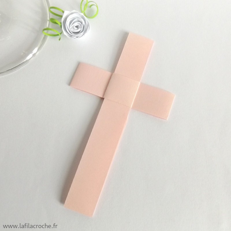 Marque-place Croix baptême