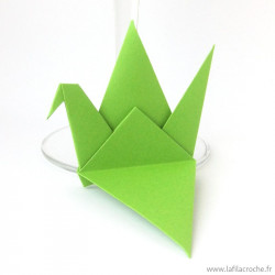 Marque-place grue vert