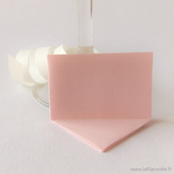 Marque-place rectangulaire origami rose clair