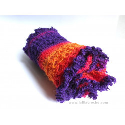 Echarpe femme au crochet multicolore