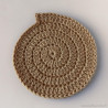 Dessous de verre Colimaçon grège au crochet