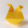 Marque-place Poule de Pâques en origami