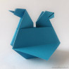 Marque-place pliage poule origami
