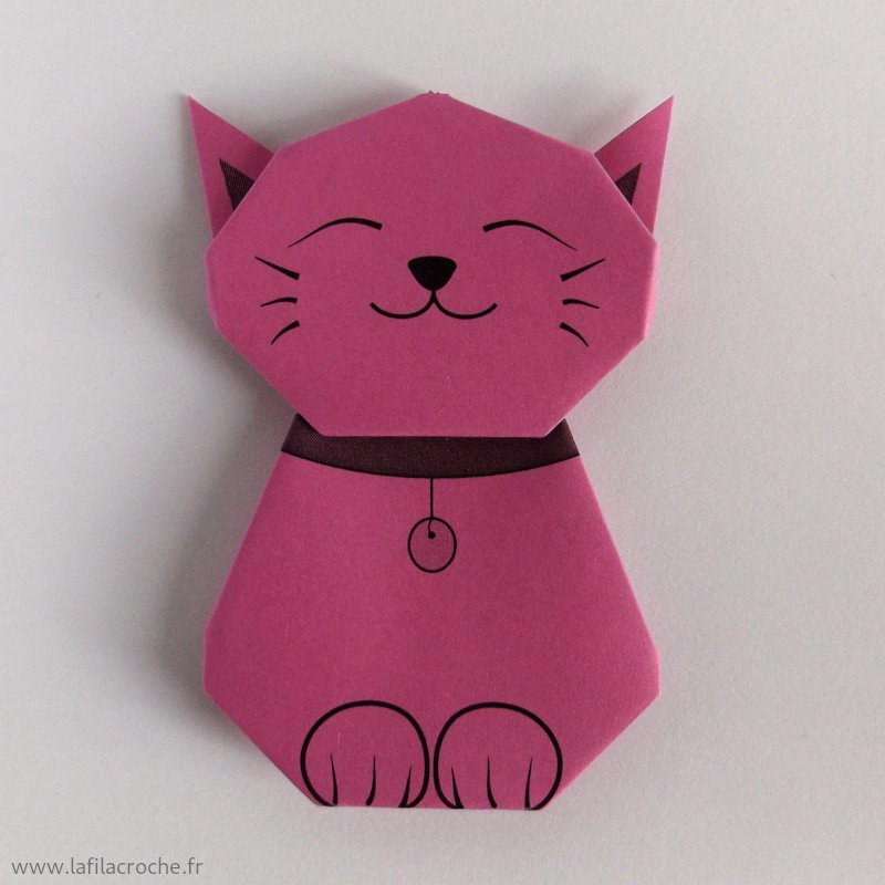 Marque-place Chat rose