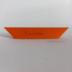 Marque-place trapèze origami rouge orangé