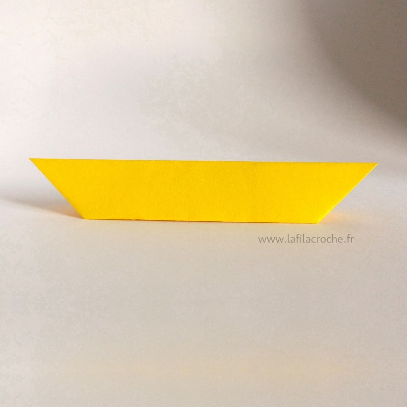 Marque-place pliage trapèze jaune