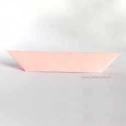 Marque-place forme trapèze rose clair