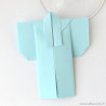 marque-place Kimono bleu clair