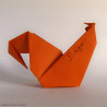 Marque-place coq origami