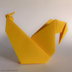 Marque-place coq thème animaux de la ferme