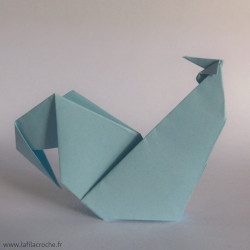 Marque-place pliage coq