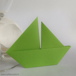 Marque-place voilier pliage