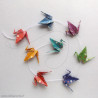 Guirlande origami grues colorées