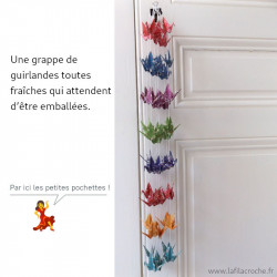 Guirlandes origami en grappe