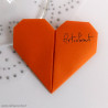 Marque-place coeur en origami
