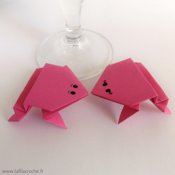 Marque-place Grenouille rose