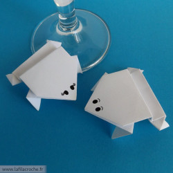 Marque-place pliage grenouille