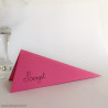 Marque-place triangle rose origami