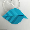 Marque-place feuille bleue