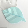 Marque-place feuille bleue clair