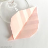 Marque-place feuille rose clair