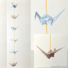 Guirlande de grues en papier millimetré