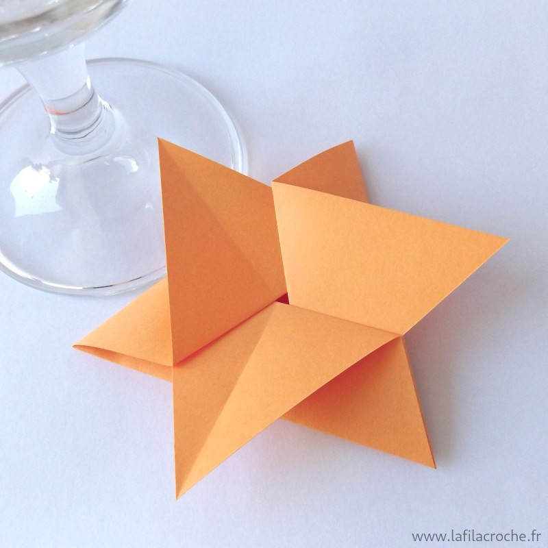 Marque-place étoile orange