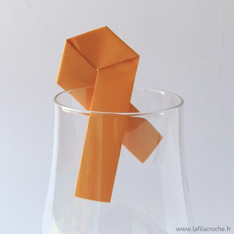 Marque-place ruban orange