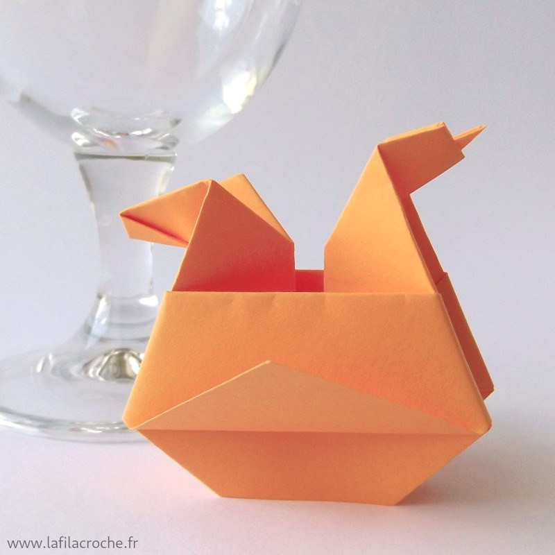 Marque-place Poulette orange