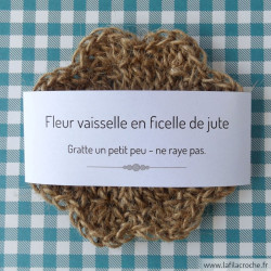 Fleur vaisselle en jute