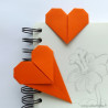 Marque-coeur en origami