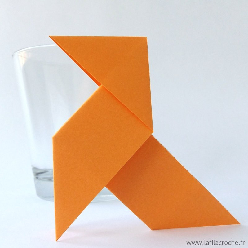 Marque-place cocotte déjà plié