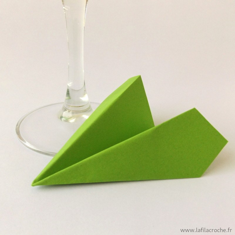 Marque-place avion vert
