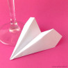 Marque-place avion blanc